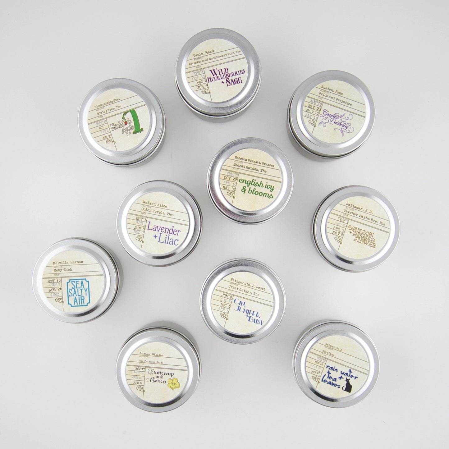 Book Themed Candles - Mini Tins